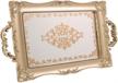 gorgeous gold zosenley decorative mirror tray - perfect for makeup, jewelry & home decor! logo