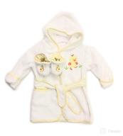 🦆 spasilk white duck hooded terry bathrobe with booties - 100% cotton, one size for ultimate comfort! logo