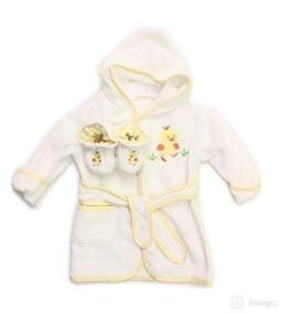 img 1 attached to 🦆 Spasilk White Duck Hooded Terry Bathrobe with Booties - 100% Cotton, One Size for Ultimate Comfort!