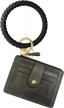idakekiy wristlet keychain, silicon key ring wallet bracelets card holder purse with tassel for women girl logo