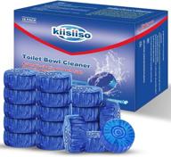 🚽 efficient and refreshing automatic toilet bowl cleaner tablets - 18 pack, long-lasting 300 brushes, mild fresh pine scent, blue toilet bowl bubbles logo