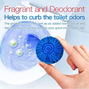 img 2 attached to 🚽 Efficient and Refreshing Automatic Toilet Bowl Cleaner Tablets - 18 Pack, Long-lasting 300 Brushes, Mild Fresh Pine Scent, Blue Toilet Bowl Bubbles