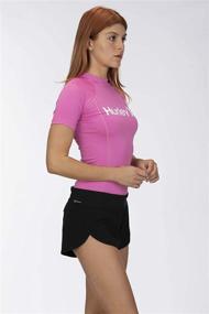 img 1 attached to Hurley Juniors Sleeve Rashguard Protection Women's Clothing - Swimsuits & Cover Ups