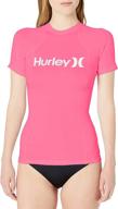 hurley juniors sleeve rashguard protection women's clothing - swimsuits & cover ups logo