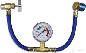 img 3 attached to 🌡️ BACOENG R134a AUTO AC U-Charge Hose: Gauge and Can Tap for HVAC System
