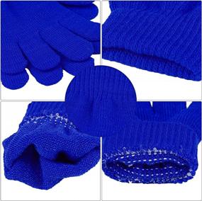 img 2 attached to Cooraby 16 Pairs Winter Kids Warm Magic Gloves Full Fingers Stretchy Knitted Gloves For Boys Or Girls