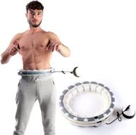 smart adjustable hula hoop for weight loss, body shaping, improving fitness and belly massage easy to use - hulahoop that will not fall, 24 sections detachable suitable for adults and children logo