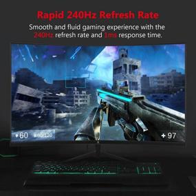 img 3 attached to Z-EDGE 27 Inch Curved Gaming Monitor: 240Hz, 1920X1080, Flicker Free, Built In Speakers & HDMI Input