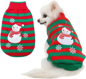 img 4 attached to KOOLTAIL Dog Christmas Sweater Jumpsuits Dogs