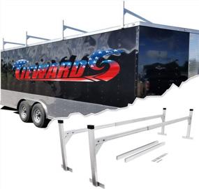 img 4 attached to Aluminum Trailer Ladder Rack - Adjustable And Compatible With All Enclosed Trailers By Tiewards