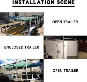 img 3 attached to Aluminum Trailer Ladder Rack - Adjustable And Compatible With All Enclosed Trailers By Tiewards