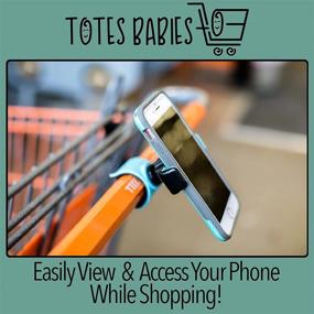 img 1 attached to Totes Babies Phone Mount - Hands-Free Holder for Shopping Carts, Baby Strollers & More, Compatible with iPhone 12, 12 Pro Max, 11, SE, Samsung Galaxy S21 Ultra, S21, Note