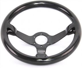 img 3 attached to Carbon Fiber Racing Steering Wheel By Hiwowsport