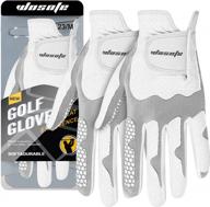перчатки для гольфа wosofe для мужчин, левая рука, лайкра, корейская нанометровая рукоятка, мягкая удобная упаковка из 2 шт. логотип