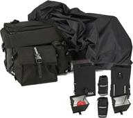 🛺 black atv/quad rear rack bag: rain cover & insulated cooler bags included логотип