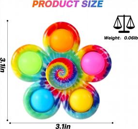 img 2 attached to 17-Piece Tie Dye Fidget Spinner Toy Pack Pop Purse Bag Easter Basket Stuffer Gift For Kids Girls - Classroom Exchange Party Favor