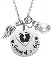 ожерелье lparkin sympathy wing - подарок на память для матерей, справляющихся с выкидышем и потерей ангелочка логотип