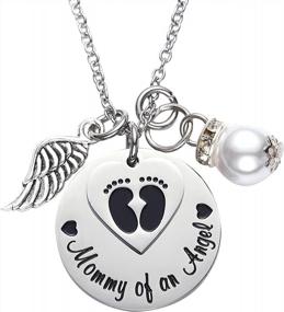img 4 attached to LParkin Sympathy Wing Necklace - Keepsake For Mothers Coping With Miscarriage And Loss Of An Angel Baby