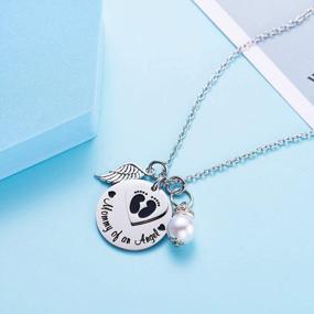 img 2 attached to LParkin Sympathy Wing Necklace - Keepsake For Mothers Coping With Miscarriage And Loss Of An Angel Baby