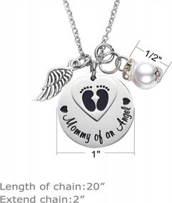 img 3 attached to LParkin Sympathy Wing Necklace - Keepsake For Mothers Coping With Miscarriage And Loss Of An Angel Baby
