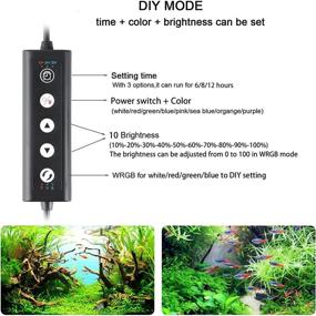 img 1 attached to AMZBD Led Aquarium Light: Full Spectrum & WRGB Color Adjustment | 3 Timings | Adjustable Brightness | Expandable Bracket | Ideal for 12-18 inch Fish Tanks