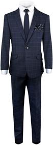 img 4 attached to Boys' Complete Outfit: Black Bianco Signature Clothing, Suits & Sport Coats