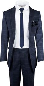 img 1 attached to Boys' Complete Outfit: Black Bianco Signature Clothing, Suits & Sport Coats