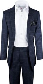 img 2 attached to Boys' Complete Outfit: Black Bianco Signature Clothing, Suits & Sport Coats