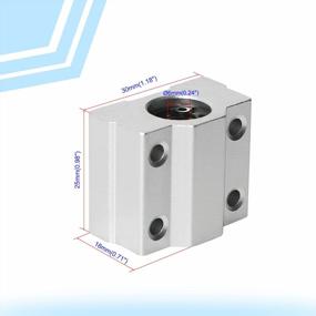 img 3 attached to 6Mm ID Aopin SCS6UU Linear Ball Bearing Aluminum Slide Block - Great For CNC, 3D Printer & Linear Rail Guide