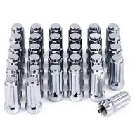 🔧 set of 32 chrome plated spline lug nuts with cone seat, 13/16" 21mm hex 2x0.91 in. - compatible with ford e-350 super duty f-250 f-350 dodge ram 2500 3500 & more логотип