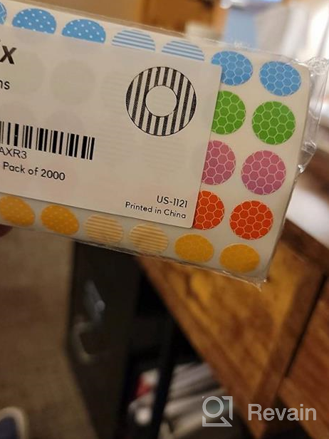 img 1 attached to 2000 Pack Hole Reinforcement Stickers Labels - 0.25", 20 Assorted Designs | Durable & Secure Sealing review by Travis Showcase