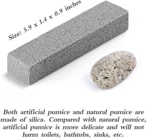 img 2 attached to Lenicany 6-Pack Pumice Stone Stick for Toilet Bowl Cleaning - Powerful Cleaner for Hard Water Rings, Calcium Buildup, Stains - Ideal for Toilet, Bathtubs, Kitchen Sink, Grill
