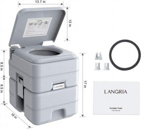img 3 attached to Travel With Convenience - LANGRIA Portable Outdoor Toilet With Anti-Leak Seal Ring, Large Water And Waste Tank Capacity For Unmatched Comfort And Reliability In Emergencies