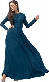 img 4 attached to Stunning Long Sleeve Party Gown With Flowy Empire Waist For Fall And Winter By KOH KOH