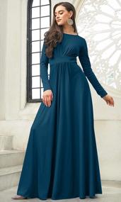 img 2 attached to Stunning Long Sleeve Party Gown With Flowy Empire Waist For Fall And Winter By KOH KOH