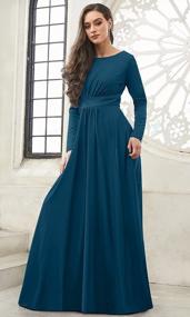 img 3 attached to Stunning Long Sleeve Party Gown With Flowy Empire Waist For Fall And Winter By KOH KOH