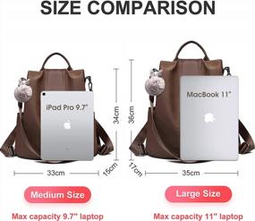 img 2 attached to Waterproof Nylon Women'S Backpack Purse: Anti-Theft Schoolbag With Rucksack Shoulder Straps By Charmore