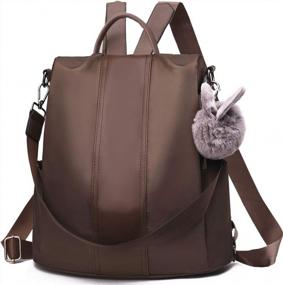 img 4 attached to Waterproof Nylon Women'S Backpack Purse: Anti-Theft Schoolbag With Rucksack Shoulder Straps By Charmore