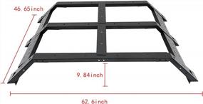 img 3 attached to FINDAUTO Adjustable-Height Heavy Duty Truck Bed Rack For Toyota Tacoma 2005-2021 Black Universal Extendable Pickup Truck Ladder Rack Overland Bed Rack