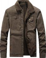 vcansion men's windproof winter jacket with fleece lining: classic outerwear for enhanced protection логотип