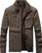 vcansion men's windproof winter jacket with fleece lining: classic outerwear for enhanced protection logo