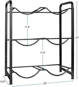 img 2 attached to 🔥 3-Tier Heavy Duty Carbon Steel Water Jug Rack for 6 Bottles 3-Gallon or 5-Gallon Water Jug Storage Organizer - Ideal for Kitchen, Restaurant, and Office - Black