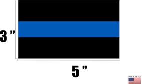 img 1 attached to 👮 Show Support for Police Officers with our 4 Pack Thin Blue Line - Blue Lives Matter Flag Sticker 5x3”!