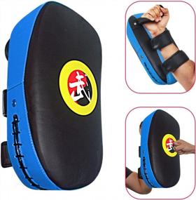 img 4 attached to TLBTEK Kick Pad Set: Premium PU Leather For MMA, Taekwondo And Kickboxing Training