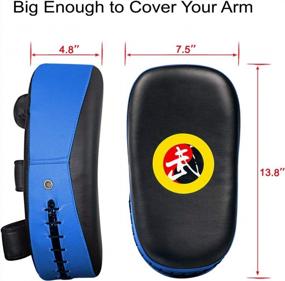 img 3 attached to TLBTEK Kick Pad Set: Premium PU Leather For MMA, Taekwondo And Kickboxing Training