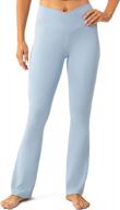 lavento women's bootcut yoga pants - crossover flare leggings for women logo