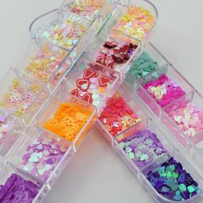 img 3 attached to Create Stunning Nail Art With AddFavor Holographic Glitter Set Of 4 Boxes – Perfect For DIY Designs And Makeup!