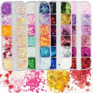 create stunning nail art with addfavor holographic glitter set of 4 boxes – perfect for diy designs and makeup! логотип