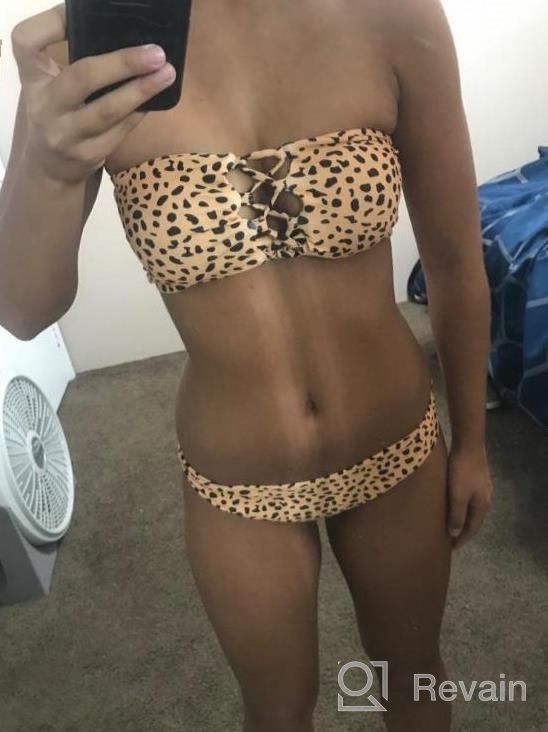 img 1 attached to Stand Out This Summer With StarVnc'S Stylish Two-Piece Leopard Print Bikini Set review by Karen Mabey