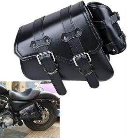 img 3 attached to 🏍️ Harley Sportster XL883 XL1200 Left Side Motorcycle Solo Saddle Bag + Pannier Storage: A Perfect Fit!